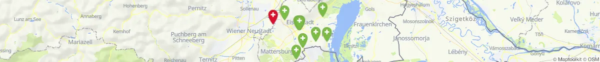 Kartenansicht für Apotheken-Notdienste in der Nähe von Eisenstadt (Stadt) (Burgenland)